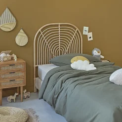 Berah Getah Tête de lit enfant arrondie en rotin 90 cm* Tête De Lit
