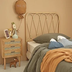 Tête de lit enfant en rotin 90 cm><noscript><img width=