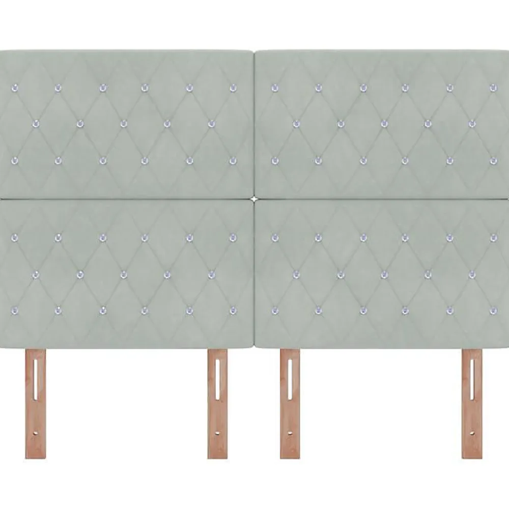 Vidaxl Tête de lit Gris clair 160 cm Velours* Tête De Lit