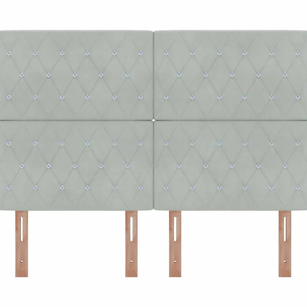 Vidaxl Tête de lit Gris clair 160 cm Velours* Tête De Lit