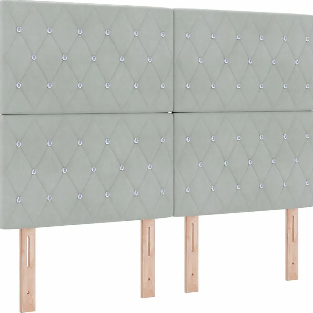 Vidaxl Tête de lit Gris clair 160 cm Velours* Tête De Lit