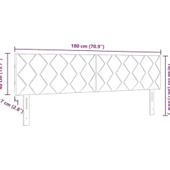 Vidaxl Tête de lit Gris clair 180 cm Velours* Tête De Lit