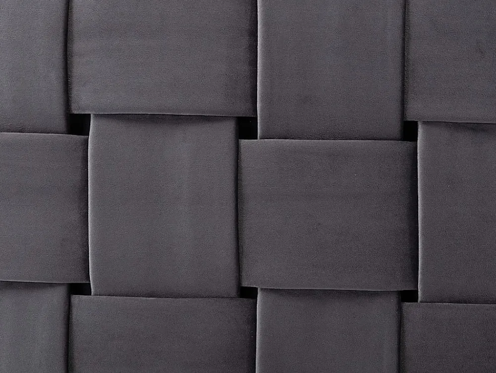 Vente-unique Tête de lit JENNA - 160 cm - Velours - Gris foncé* Tête De Lit