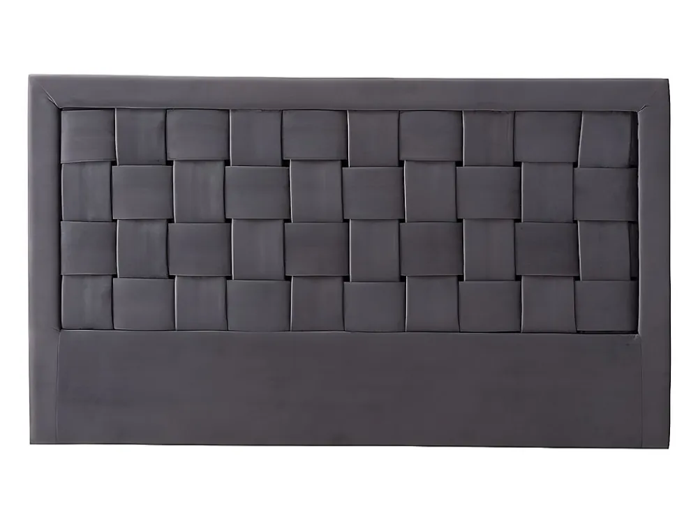 Tête de lit JENNA - 140 cm - Velours - Gris foncé>Vente-unique Best