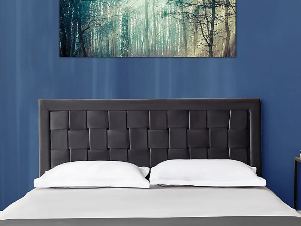 Tête de lit JENNA - 140 cm - Velours - Gris foncé>Vente-unique Best