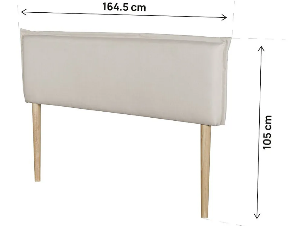 Tête de lit "Jessica" en lin 160 cm Beige>Habitat Et Jardin Outlet