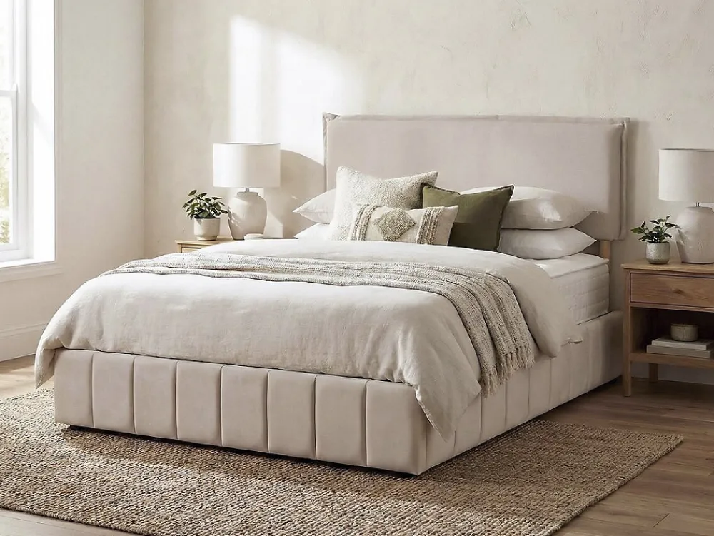 Tête de lit "Jessica" en lin 140 cm Beige>Habitat Et Jardin Outlet