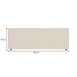 Idimex Tête de lit KLAO 160 sur pieds, en tissu - Écru* Tête De Lit