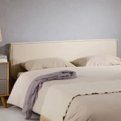 Idimex Tête de lit KLAO 160 sur pieds, en tissu - Écru* Tête De Lit