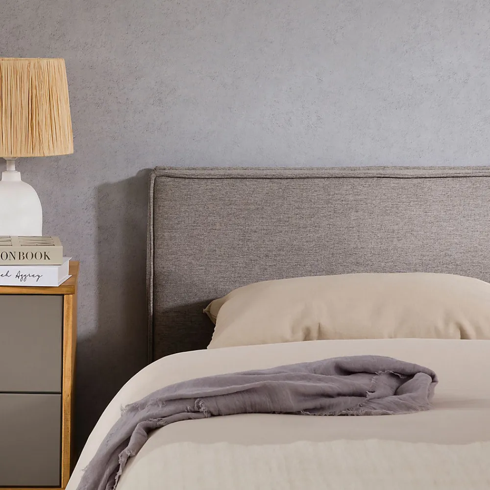 Tête de lit KLAO 160 sur pieds, en tissu - Gris>Idimex New