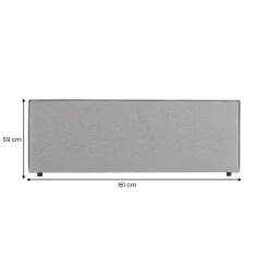 Tête de lit KLAO 160 sur pieds, en tissu - Gris><noscript><img width=