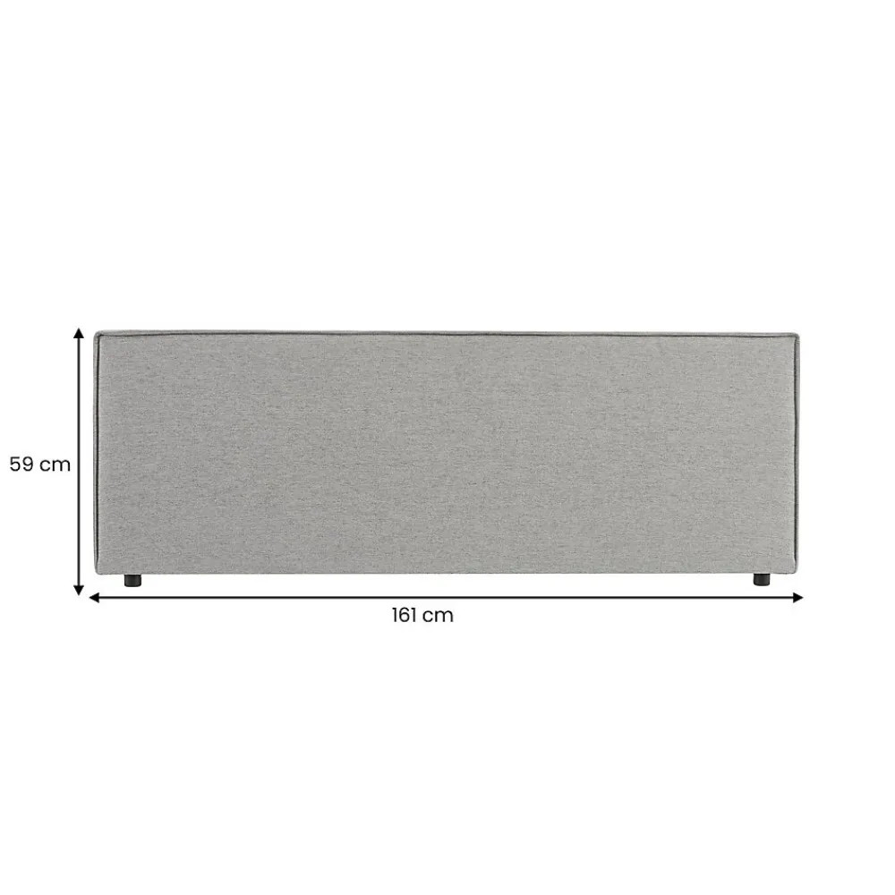 Tête de lit KLAO 160 sur pieds, en tissu - Gris>Idimex New