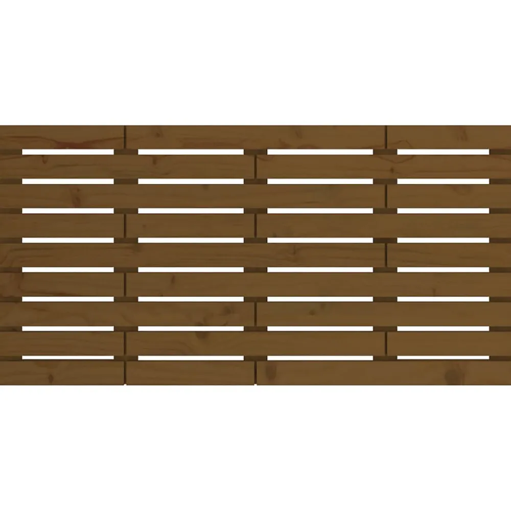 Tête de lit murale Marron miel 156x3x63 cm Bois massif de pin>Vidaxl