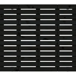 Tête de lit murale Noir 141x3x91,5 cm Bois massif de pin><noscript><img width=