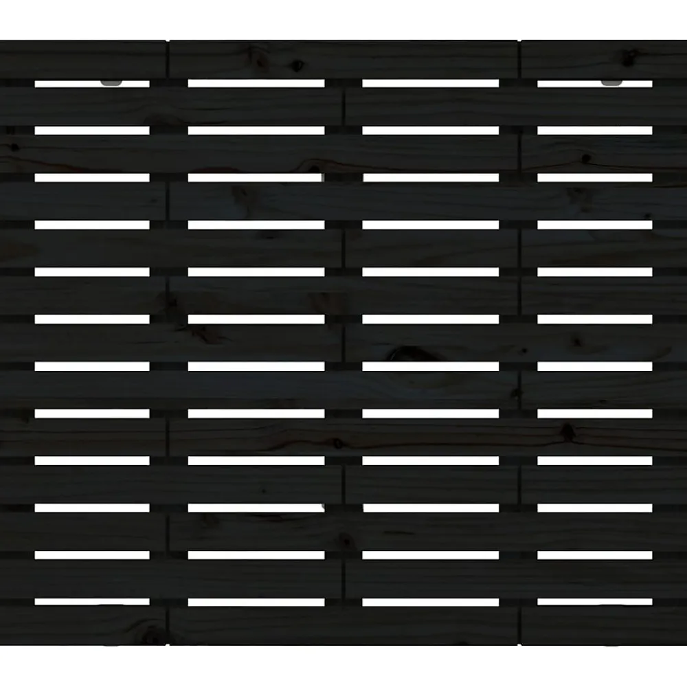 Tête de lit murale Noir 141x3x91,5 cm Bois massif de pin>Vidaxl Clearance