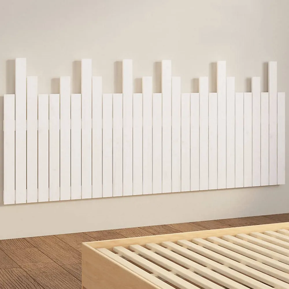 Tête de lit murale 185x3x80 cm bois de pin blanc>Vidaxl