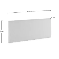 Tête de lit Niebla 140x60 cm Imitation tissu mouton beige><noscript><img width=