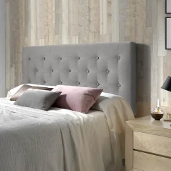Vs Venta-Stock Tête de lit Oslo 150x100 cm, capitonnée Tissu Grey* Tête De Lit