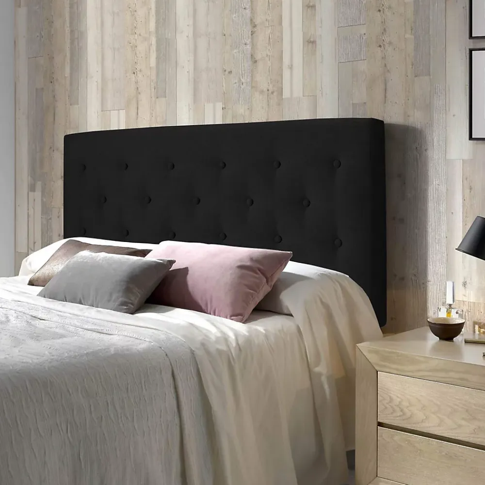 Vs Venta-Stock Tête de lit Oslo 160x100 cm, capitonnée Tissu Anthracite, Épaisseur de 8 cm* Tête De Lit
