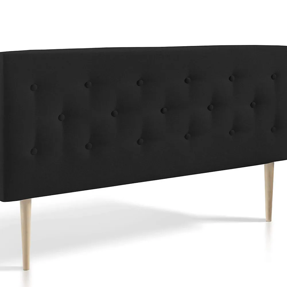 Tête de lit Oslo 140x100 cm, capitonnée Tissu Anthracite, Épaisseur de 8 cm>Vs Venta-Stock