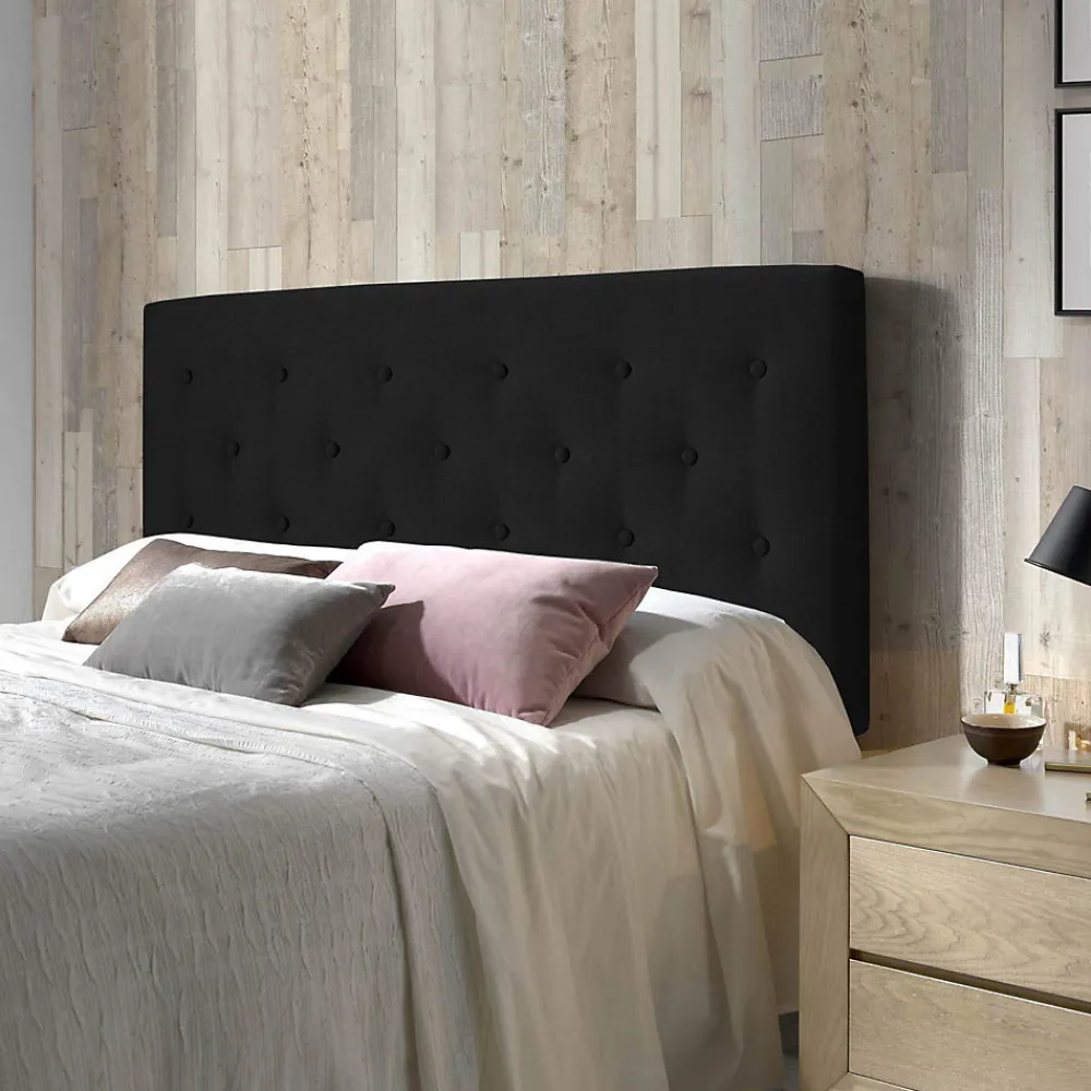 Tête de lit Oslo 140x100 cm, capitonnée Tissu Anthracite, Épaisseur de 8 cm>Vs Venta-Stock