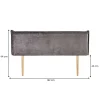 Idimex Tête de lit OVIO 160 sur pieds, en tissu - Gris* Tête De Lit