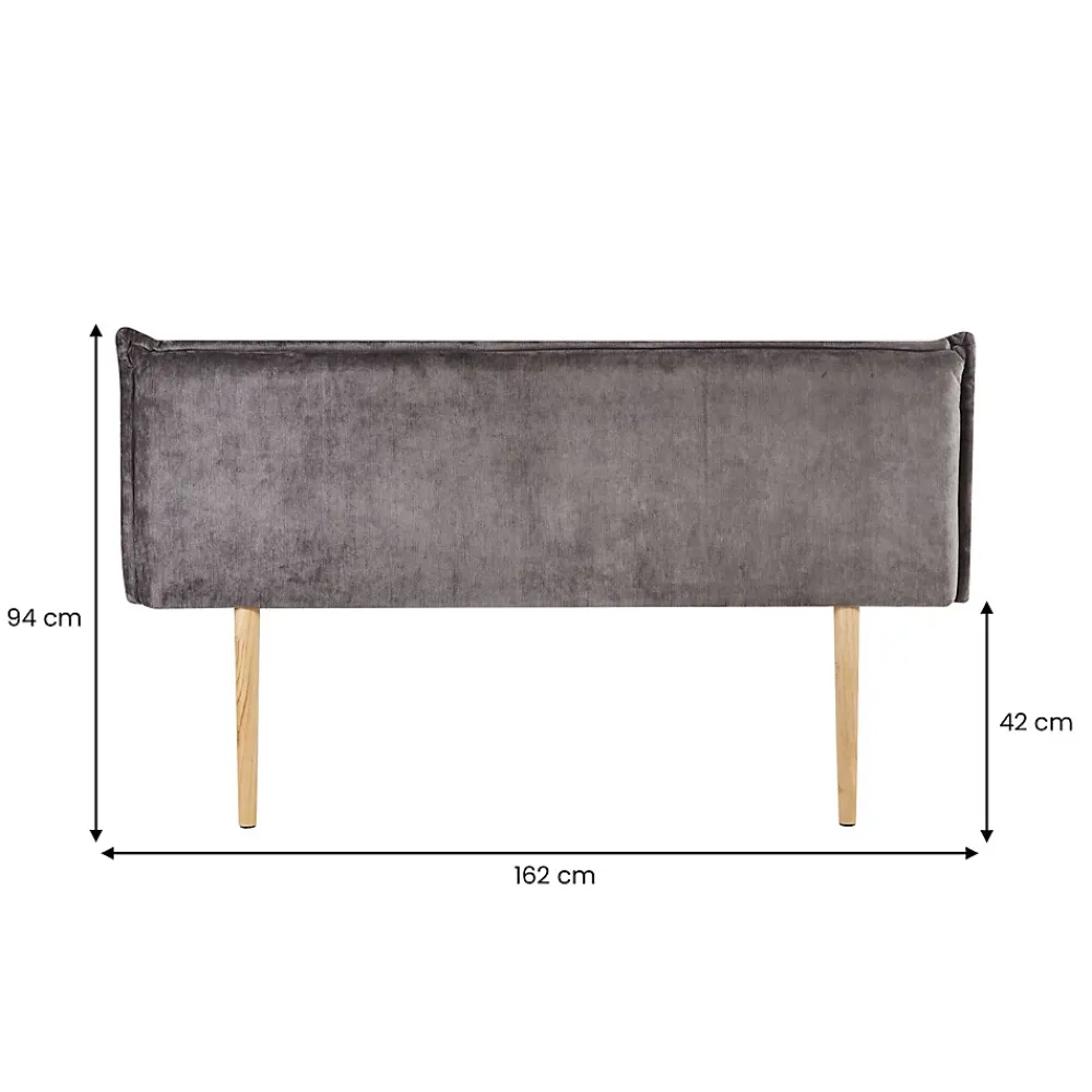 Idimex Tête de lit OVIO 160 sur pieds, en tissu - Gris* Tête De Lit