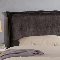 Idimex Tête de lit OVIO 160 sur pieds, en tissu - Gris* Tête De Lit