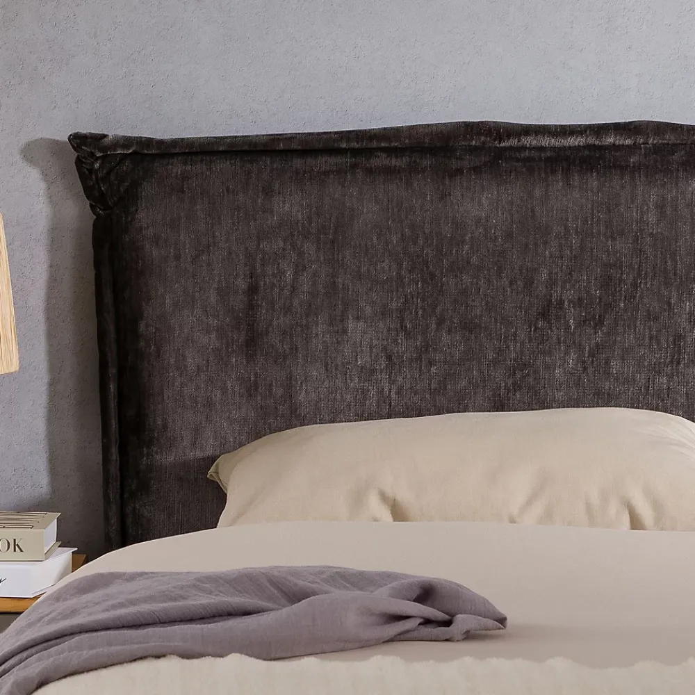 Idimex Tête de lit OVIO 160 sur pieds, en tissu - Gris* Tête De Lit
