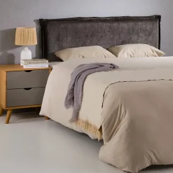 Idimex Tête de lit OVIO 160 sur pieds, en tissu - Gris* Tête De Lit