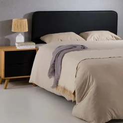 Tête de lit RIVEN 140 avec fixation murale - Noir>Idimex Online