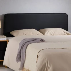 Tête de lit RIVEN 140 avec fixation murale - Noir><noscript><img width=