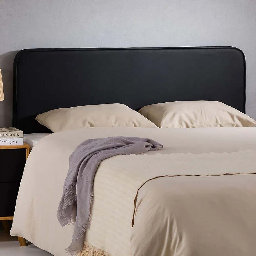 Tête de lit RIVEN 140 avec fixation murale - Noir>Idimex Online