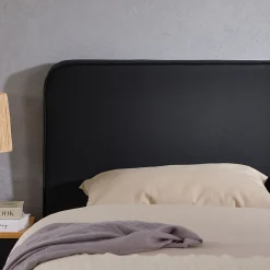Tête de lit RIVEN 140 avec fixation murale - Noir><noscript><img width=