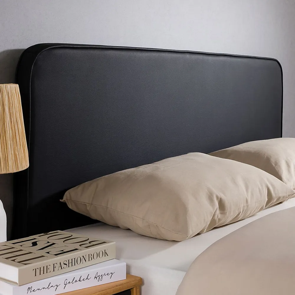Tête de lit RIVEN 140 avec fixation murale - Noir>Idimex Online