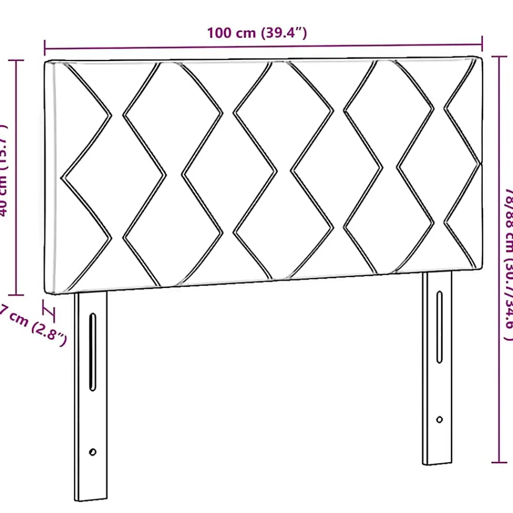 Vidaxl Tête de lit Rose 100 cm Velours* Tête De Lit