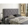 Eccox Tête de lit Rubi gris pour lit 140 en similicuir 154x115x8.* Tête De Lit