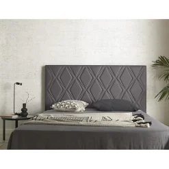 Eccox Tête de lit Rubi gris pour lit 140 en similicuir 154x115x8.* Tête De Lit