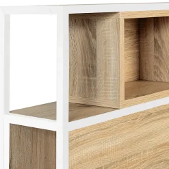 IDMarket Tête de lit sur pied DETROIT 145 cm bois et métal blanc design industriel* Tête De Lit