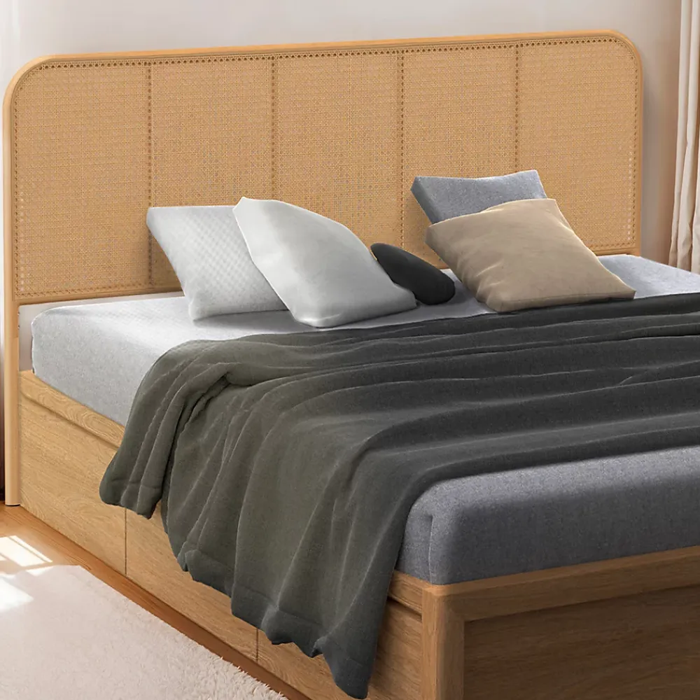 IDMarket Tête de lit sur pied FLORA 160 cm façon cannage* Tête De Lit