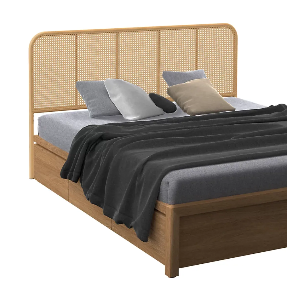 IDMarket Tête de lit sur pied FLORA 160 cm façon cannage* Tête De Lit