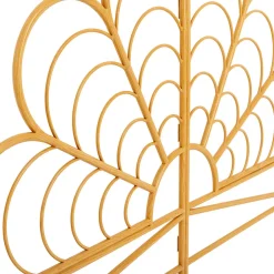 Tête de lit sur pied IVY 160 cm effet rotin en forme de fleur><noscript><img width=