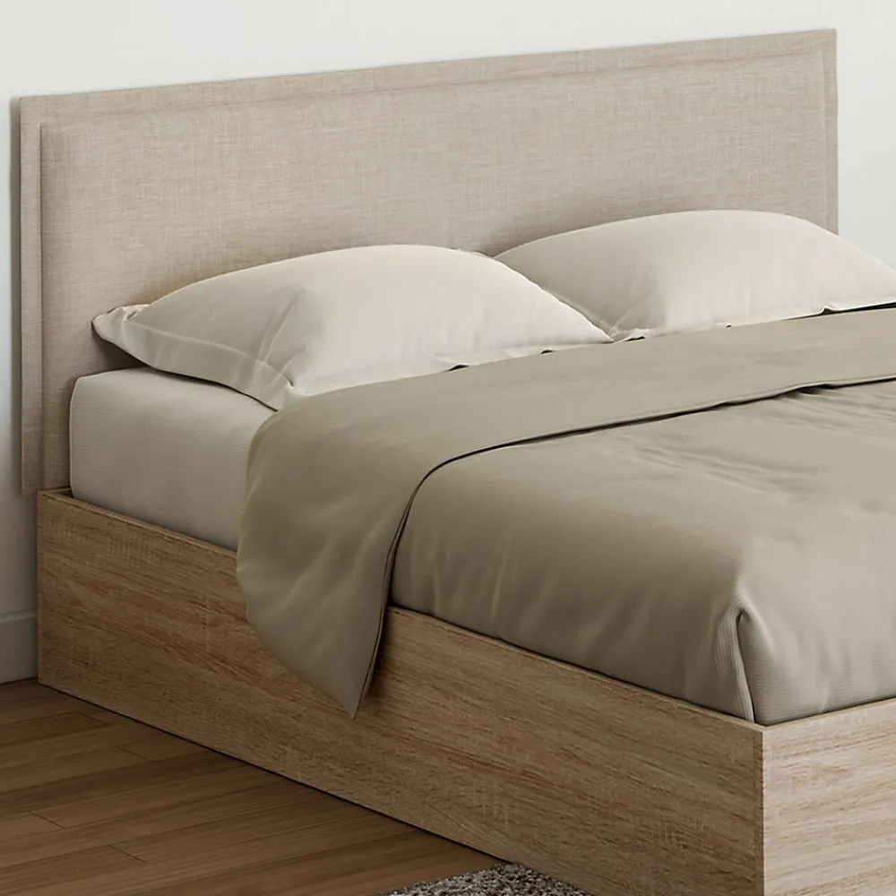 Tête de lit suspendue ALHYA 160 cm en tissu beige lin>IDMarket Hot