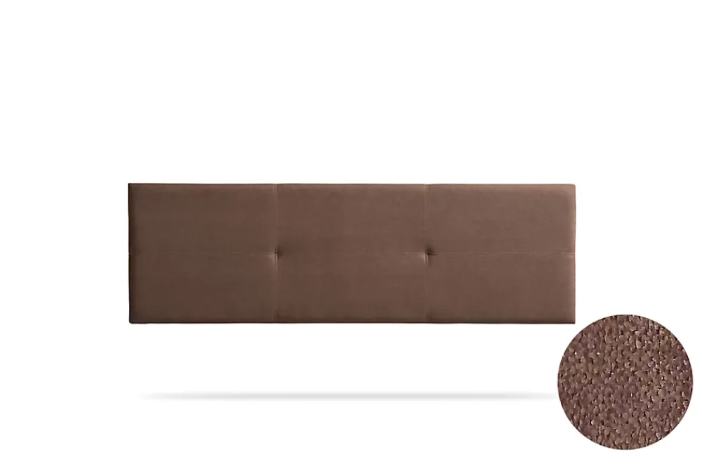 Moonia Tête de Lit Tapisée ALMA Aqualine 115x50x5 cm - Chocolat -* Tête De Lit