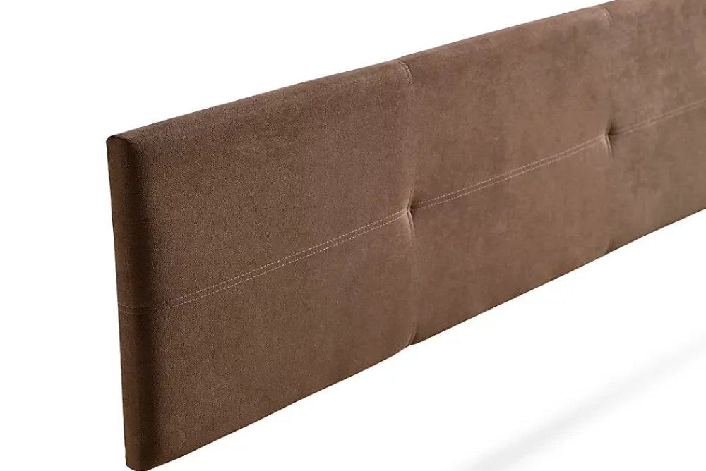 Moonia Tête de Lit Tapisée ALMA Aqualine 115x50x5 cm - Chocolat -* Tête De Lit