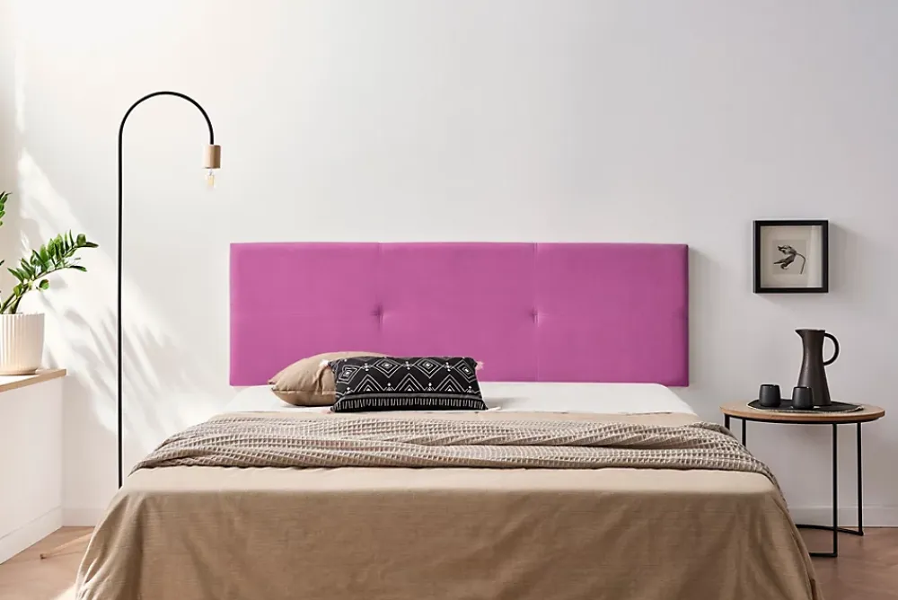 Moonia Tête de Lit Tapisée ALMA Aqualine 160x50x5 cm - Fuchsia -* Tête De Lit