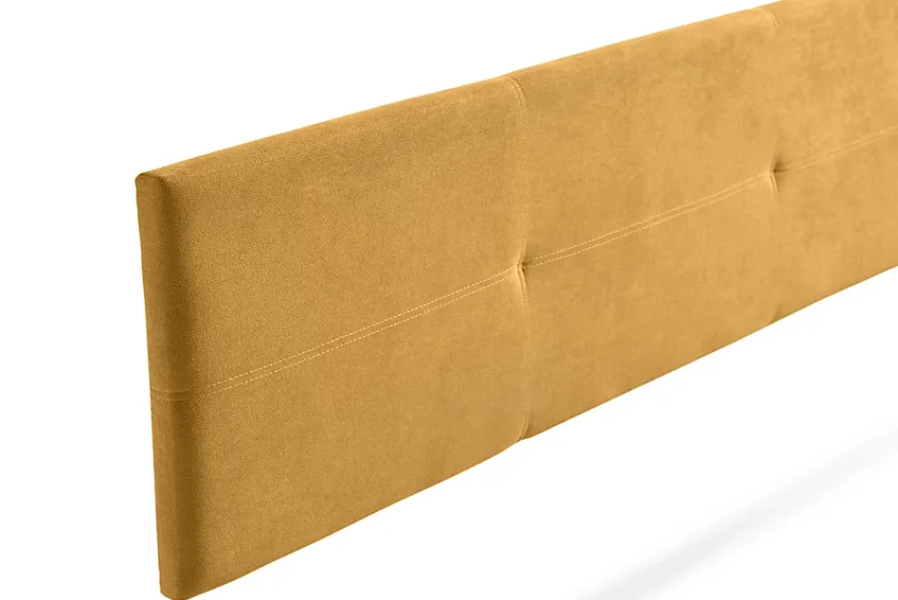 Moonia Tête de Lit Tapisée ALMA Aqualine 145x50x5 cm - Moutarde -* Tête De Lit