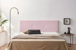 Moonia Tête de Lit Tapisée ALMA Aqualine 100x50x5 cm - Rose Clair -* Tête De Lit