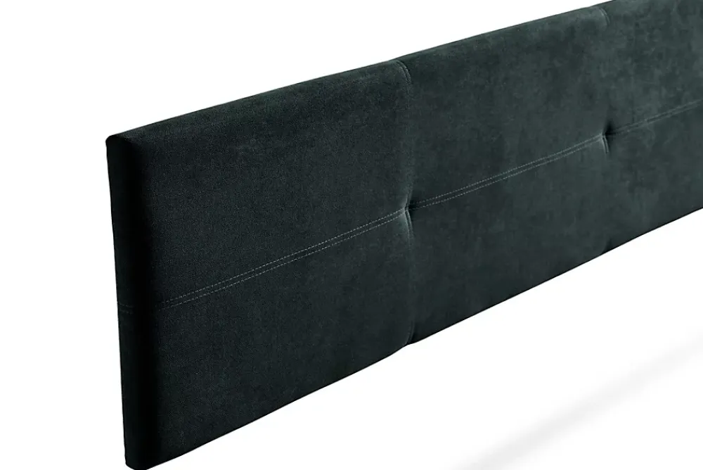 Moonia Tête de Lit Tapisée ALMA Aqualine 170x50x5 cm - Noir -* Tête De Lit