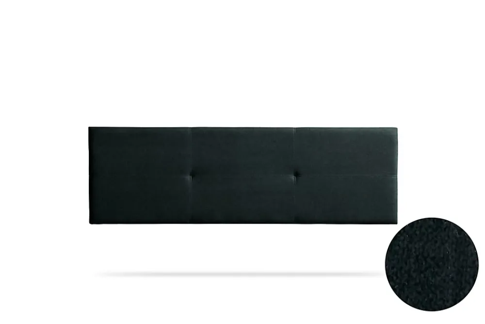 Moonia Tête de Lit Tapisée ALMA Aqualine 170x50x5 cm - Noir -* Tête De Lit